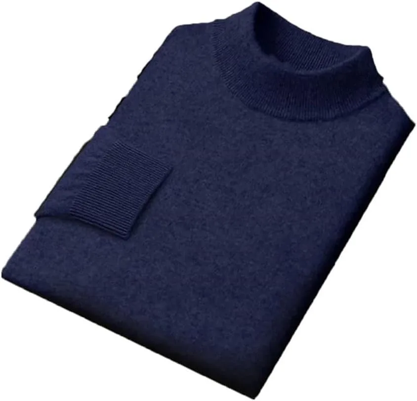 

Мужской свитер с воротником-стойкой из шерсти и кашемира Hamthuit