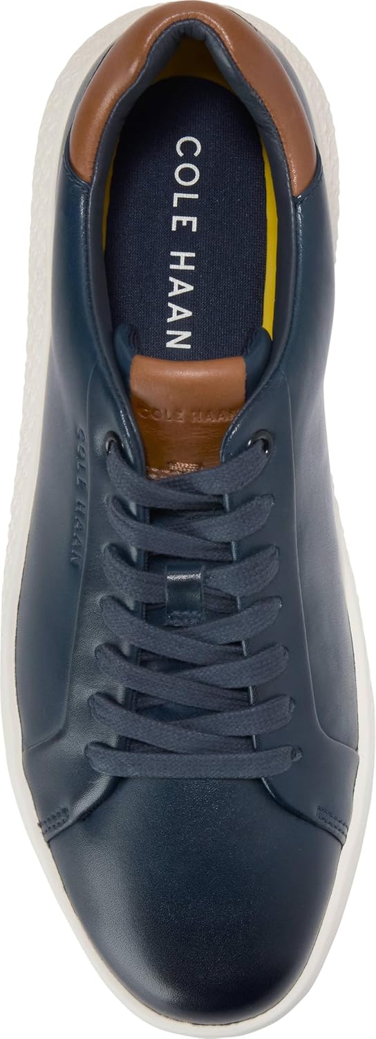 Мужские кроссовки Cole Haan Grand Hurrion Cup с шнуровкой до носка, слоновая кость/синий/коричневый — фото 3