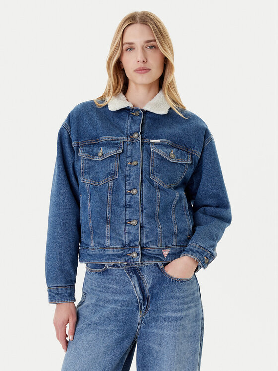 

Джинсовая куртка regular fit W4BN64 D5CC3 Guess Jeans, синий