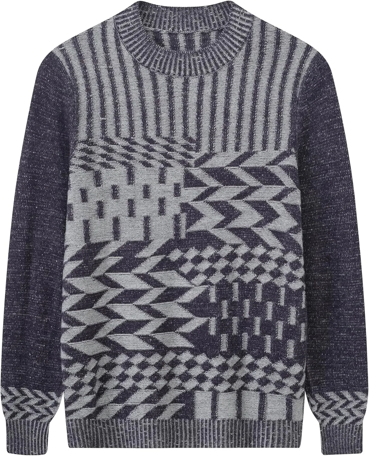 

Мужской свитер British Argyle в винтажном стиле, свободный пуловер с длинными рукавами из шерстяной смеси ZHILI