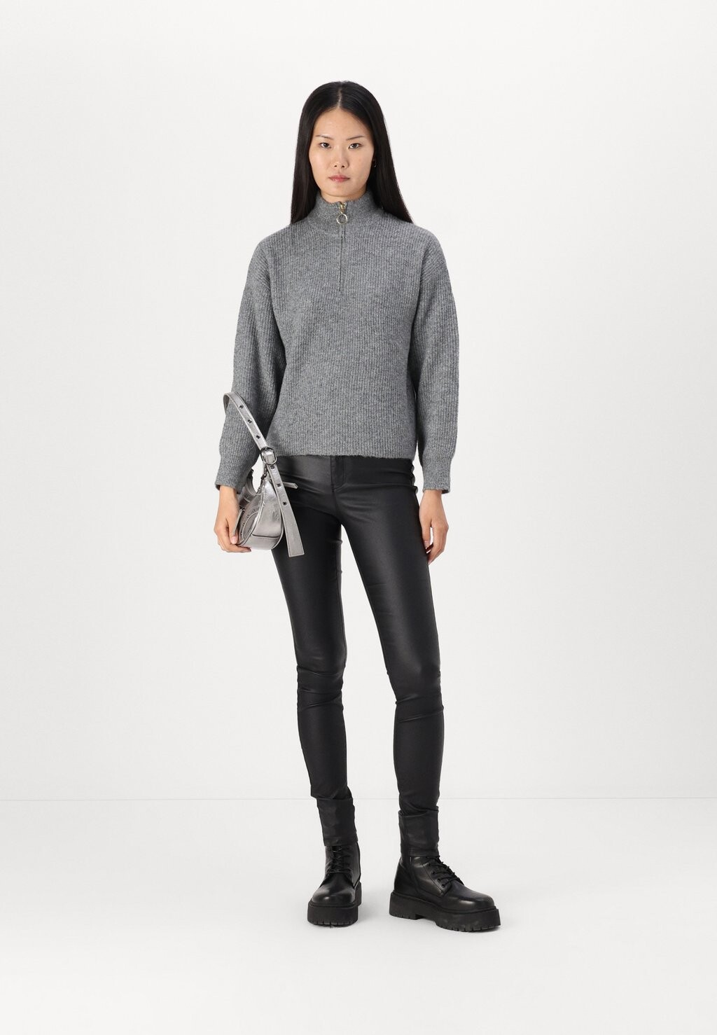 

Джемпер ONLTOKYO SOLID ZIP ONLY, серый