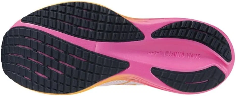 Кроссовки Mizuno Wave Rider 29, унисекс для взрослых, White Tang Orange Pink Tetra — фото 4