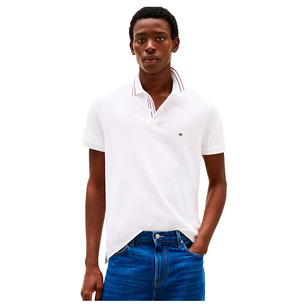 

Поло с коротким рукавом Tommy Hilfiger Placket Interest Regular Fit, белый