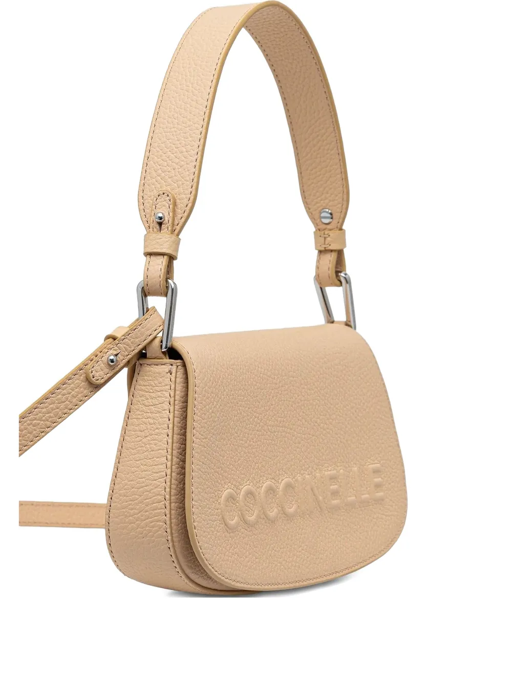 

Сумка через плечо Maxi Myrtha из кожи с тисненым логотипом Coccinelle, нейтральный