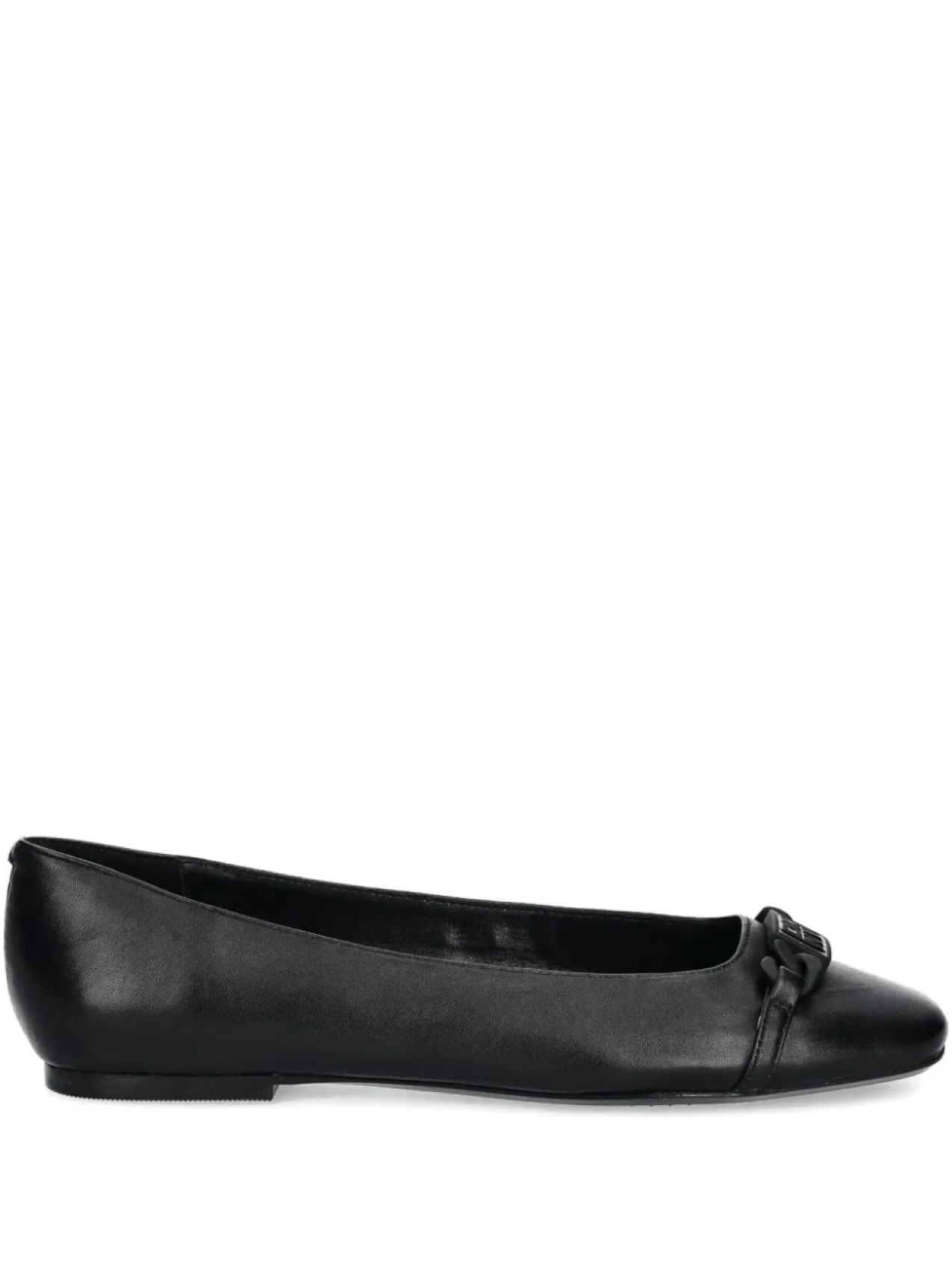 Балетки с логотипом DKNY, черный