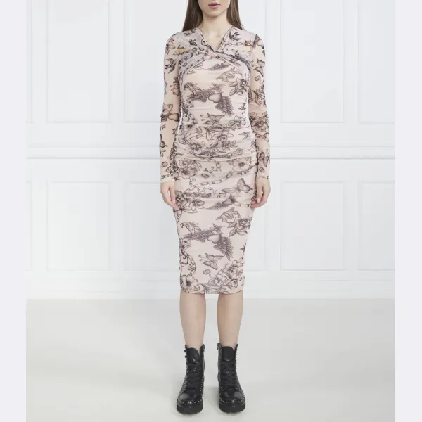 

Приталенное платье Pinko, бежевый