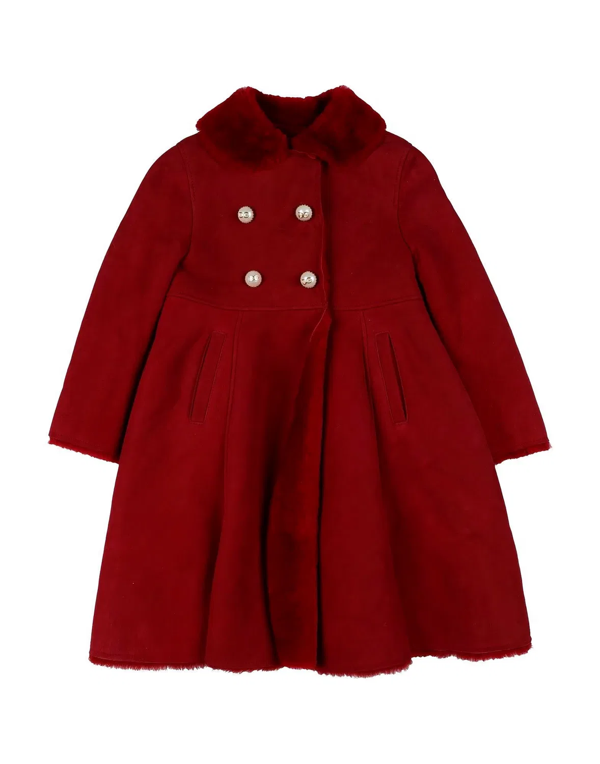 Пальто двойное бортовое Burgundy DOLCE&GABBANA