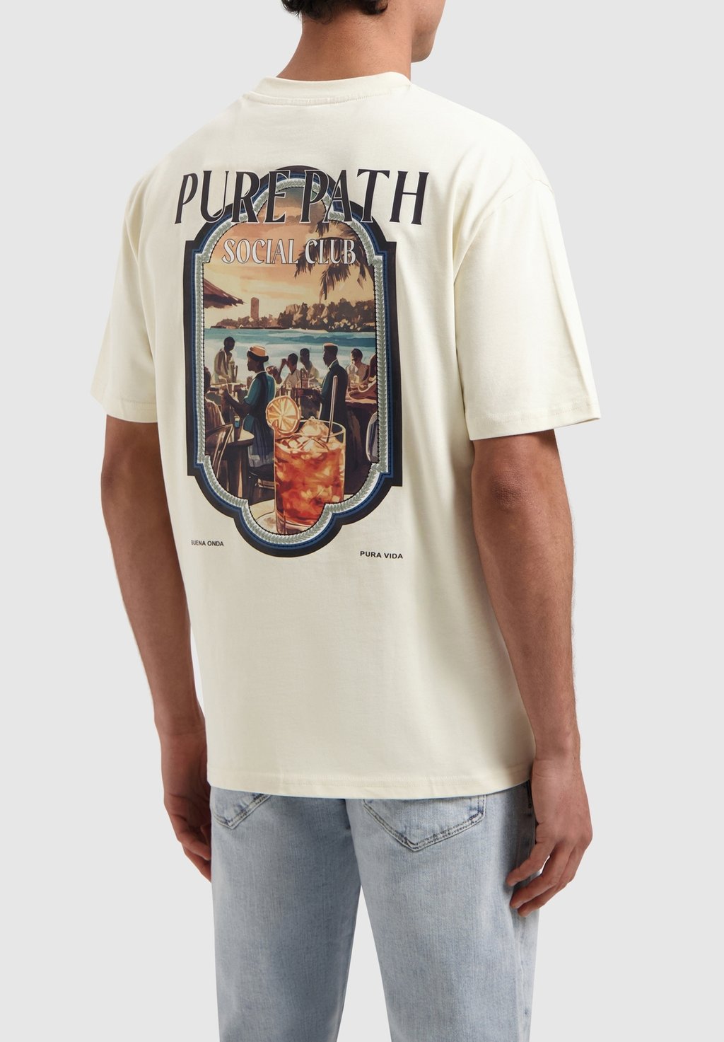 

Футболка с принтом LOOSE FIT CREWNECK Pure Path, песочный