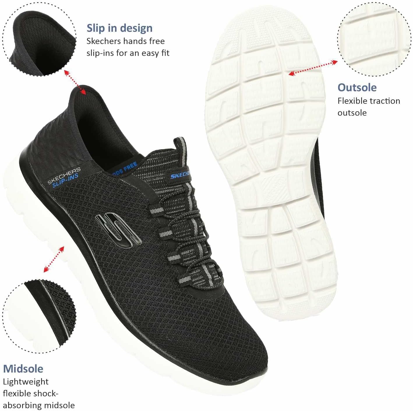 Мужские кроссовки Skechers Track Ripkent, черный — фото 4
