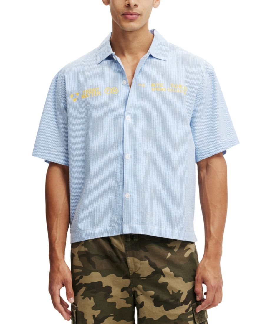 

Мужская рубашка Ventura с коротким рукавом COTTON ON, Blue