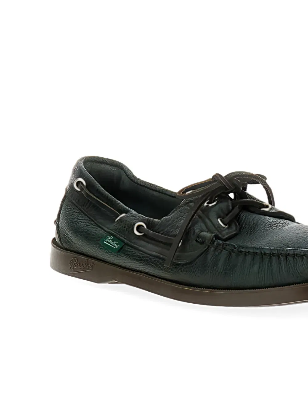 Кожаные лодочные туфли Barth Paraboot, зеленый — фото 4