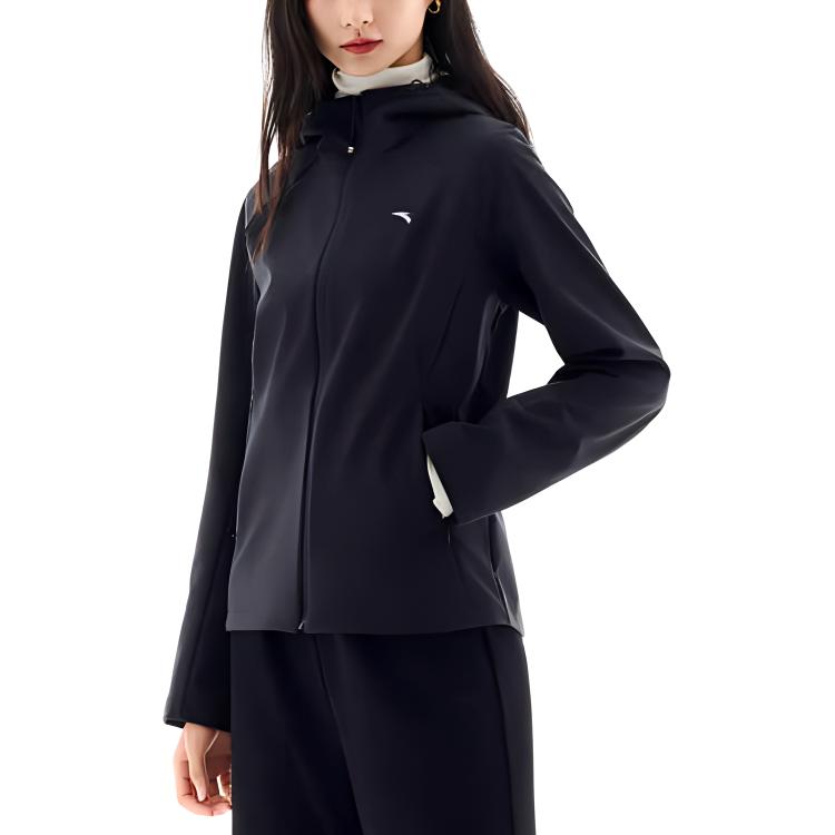 

Анта Вэрайети Тренировочная коллекция куртка пальто женская базовая черная, Черный, Анта Вэрайети Тренировочная коллекция куртка пальто женская базовая черная