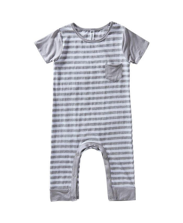

Комбинезон с короткими рукавами для мальчиков и девочек Earth Baby Outfitters, серебро