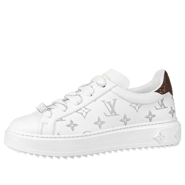 Кроссовки time out sneakers 'white with silver monogram' Louis Vuitton, белый