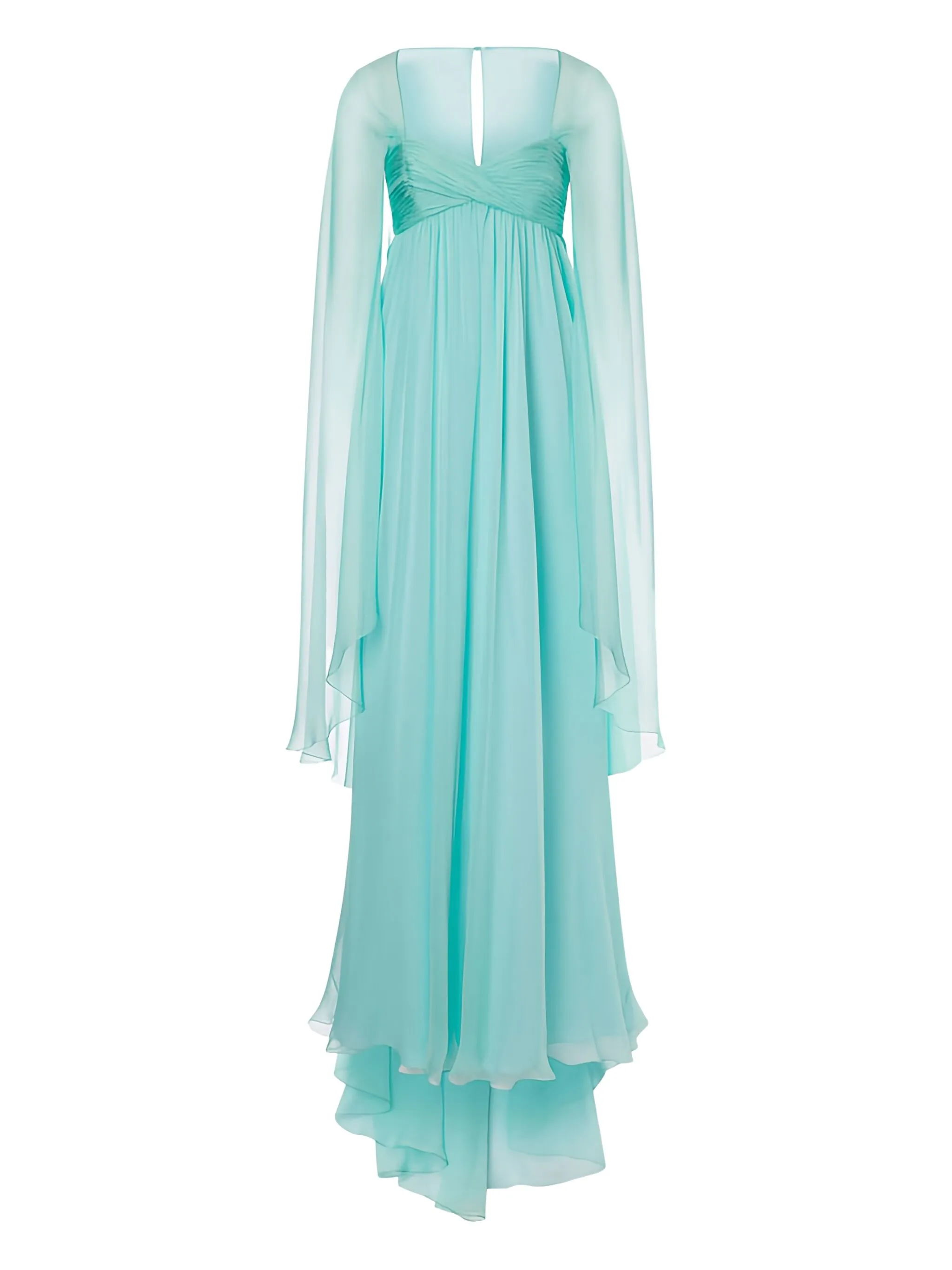 

Платье макси с кейпом Alberta Ferretti, синий