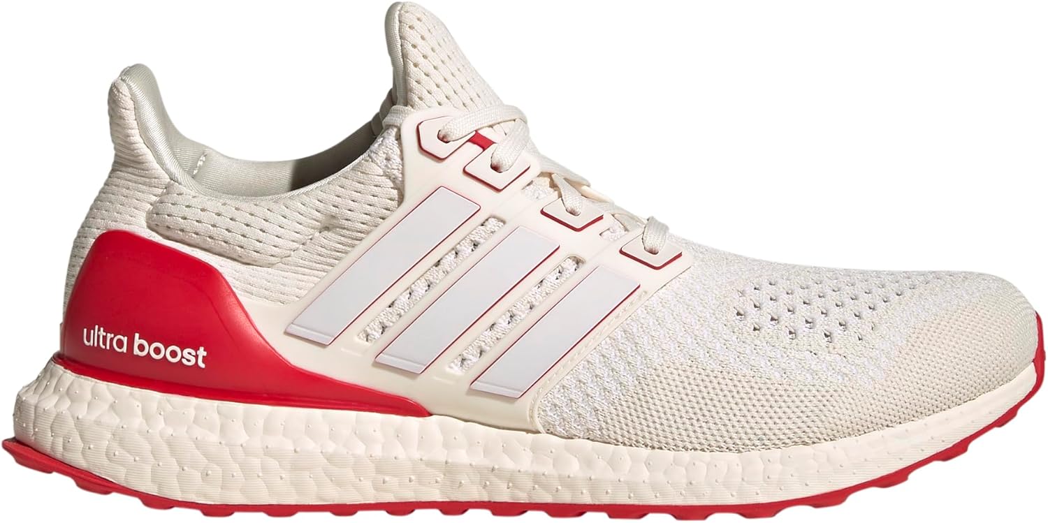 Мужские кроссовки для бега Adidas Ultraboost 1.0, белый/алый — фото 4