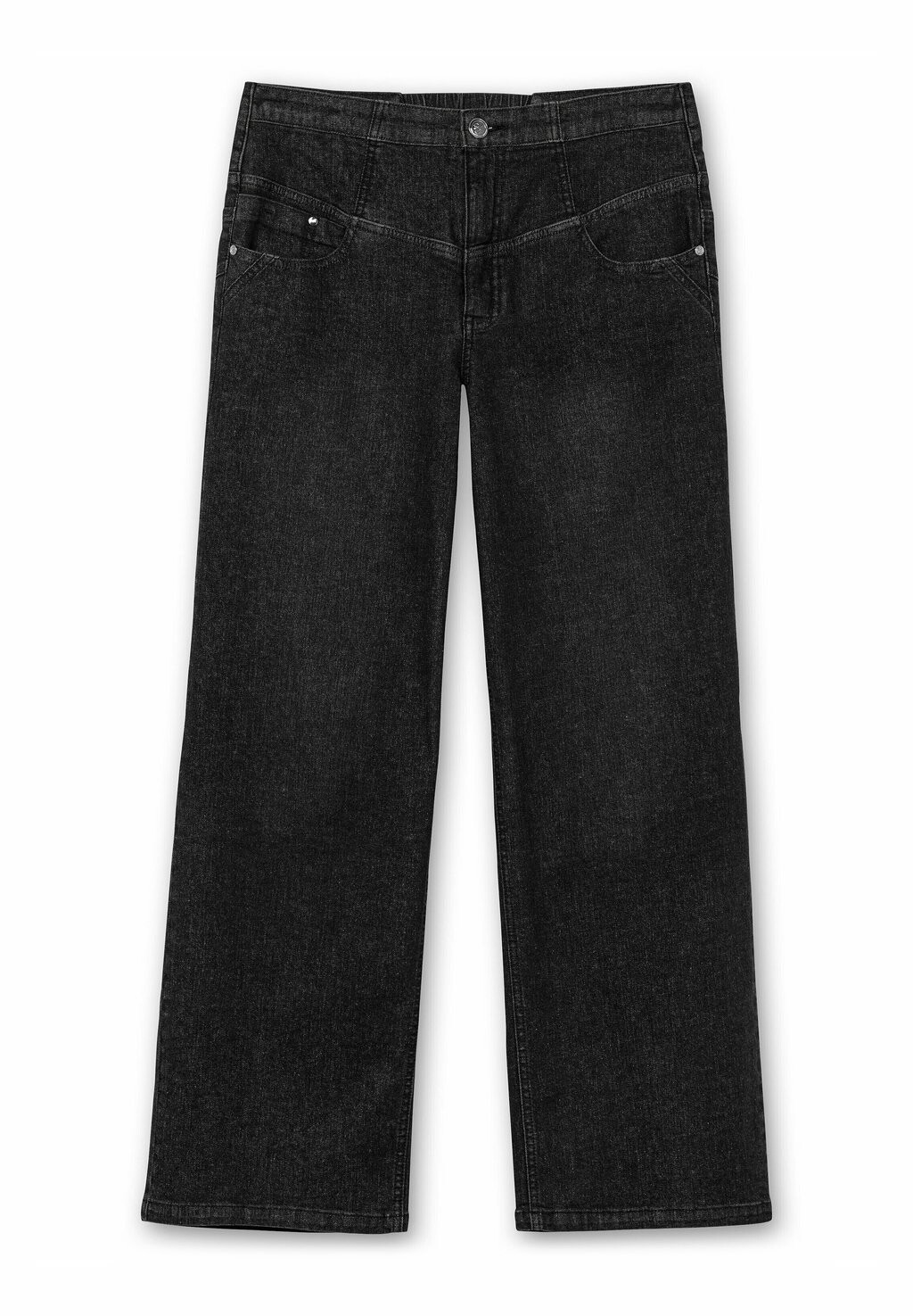

Джинсы прямого кроя WEITE HIGH-WAIST Sheego, черный деним