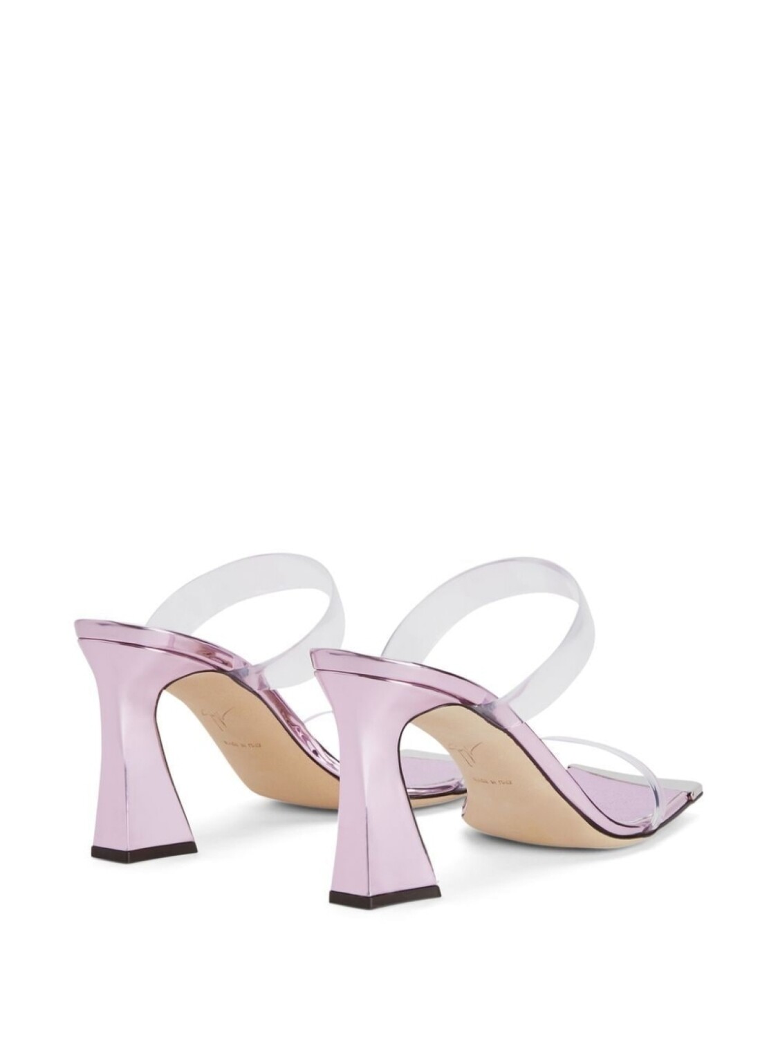 Giuseppe Zanotti прозрачные босоножки Flaminia Plexi 85, розовый — фото 3