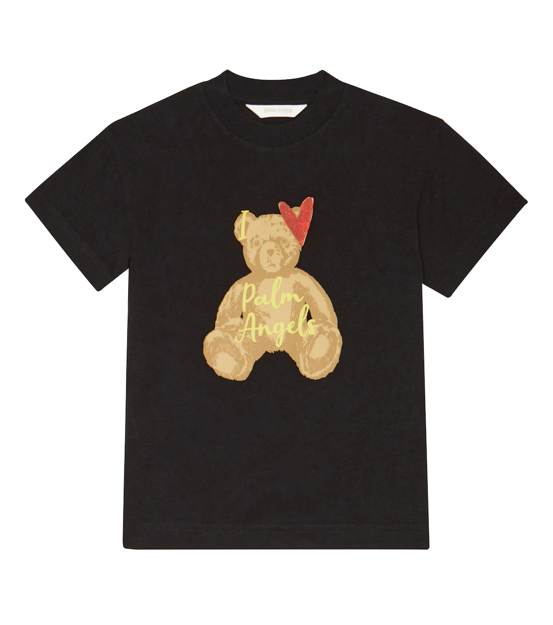 

Футболка из хлопкового джерси с принтом Palm Angels Kids, Black Beige