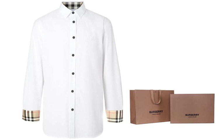 Рубашка мужская Burberry, Подарочный пакет, Хлопок — фото 4
