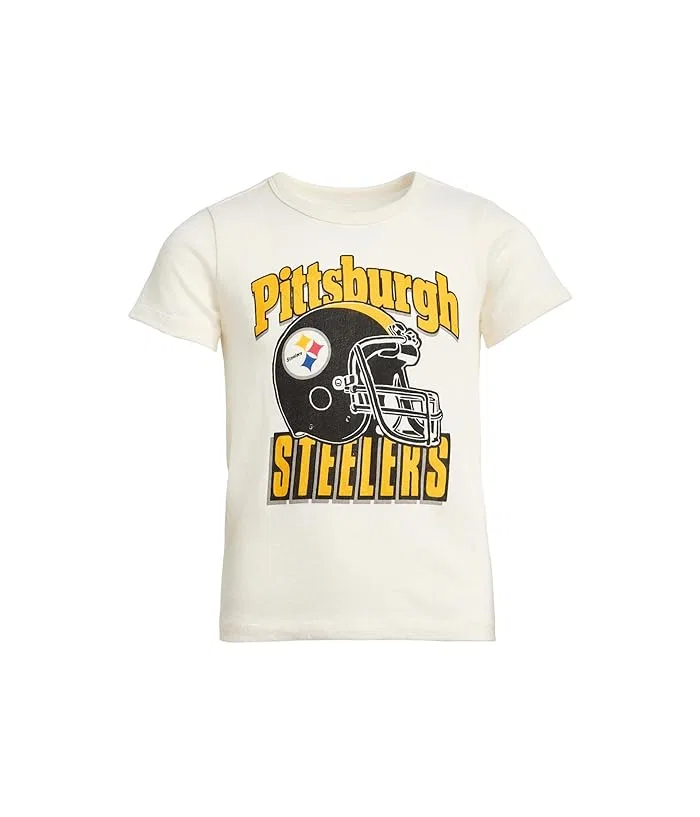 Футболка с принтом Pittsburgh Steelers NFL Junk Food Clothing Kids, Vintage White