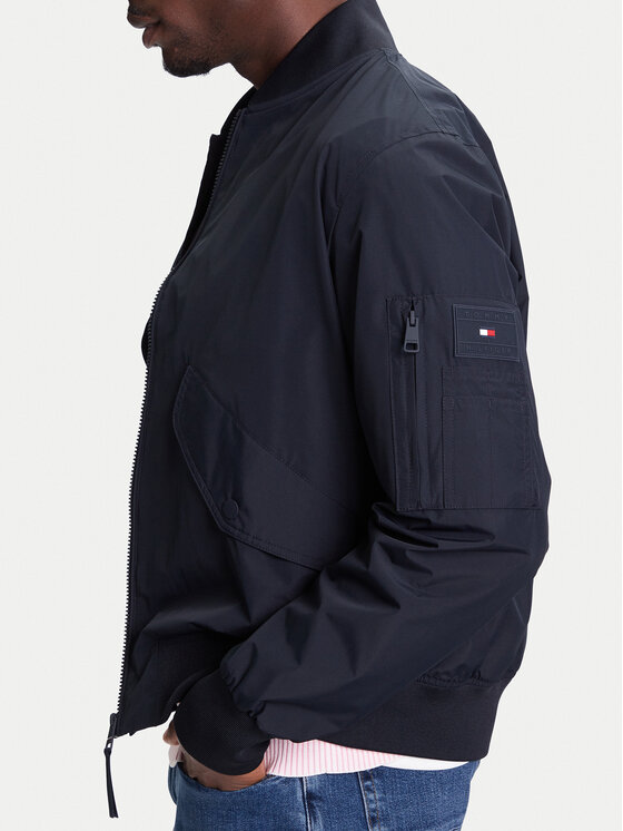 Куртка-Бомбер стандартный крой MW0MW39629 Tommy Hilfiger, синий — фото 4