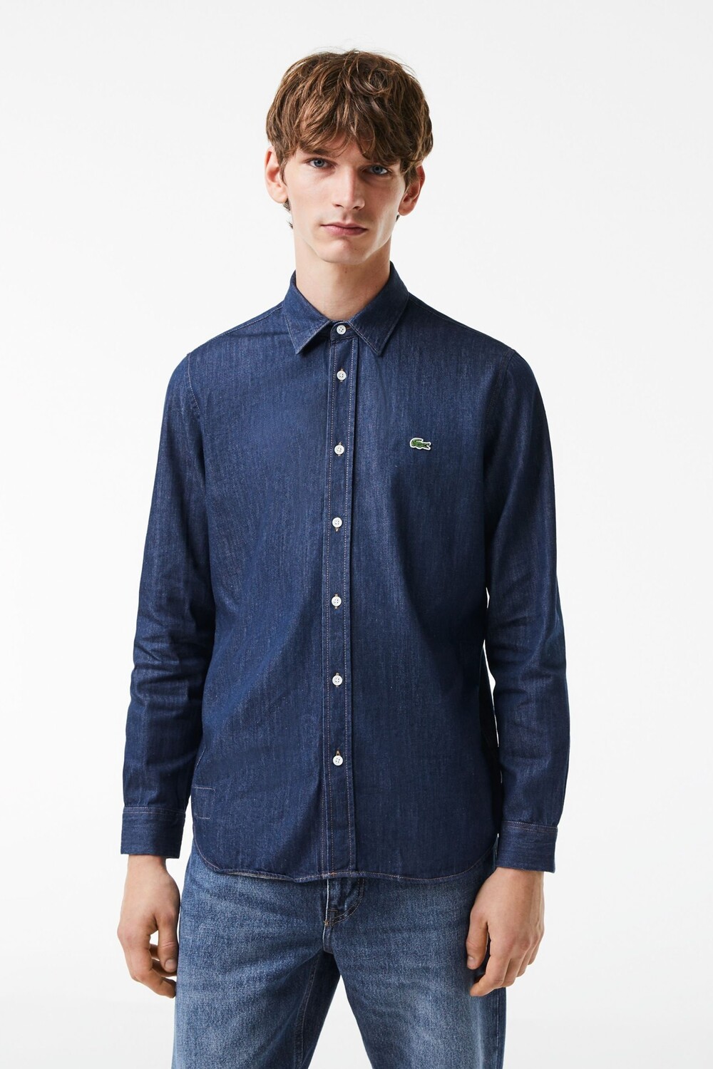 

Джинсовая рубашка Lacoste, синий
