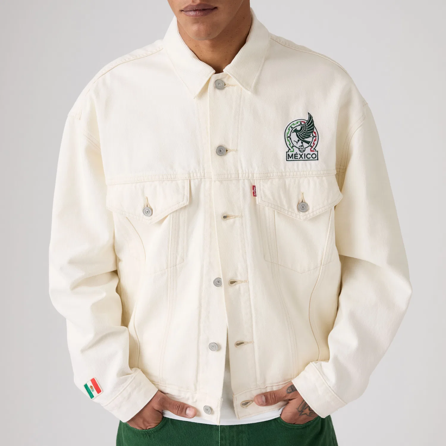 Куртка Levi's Mexico Football Type III, White — фото 4
