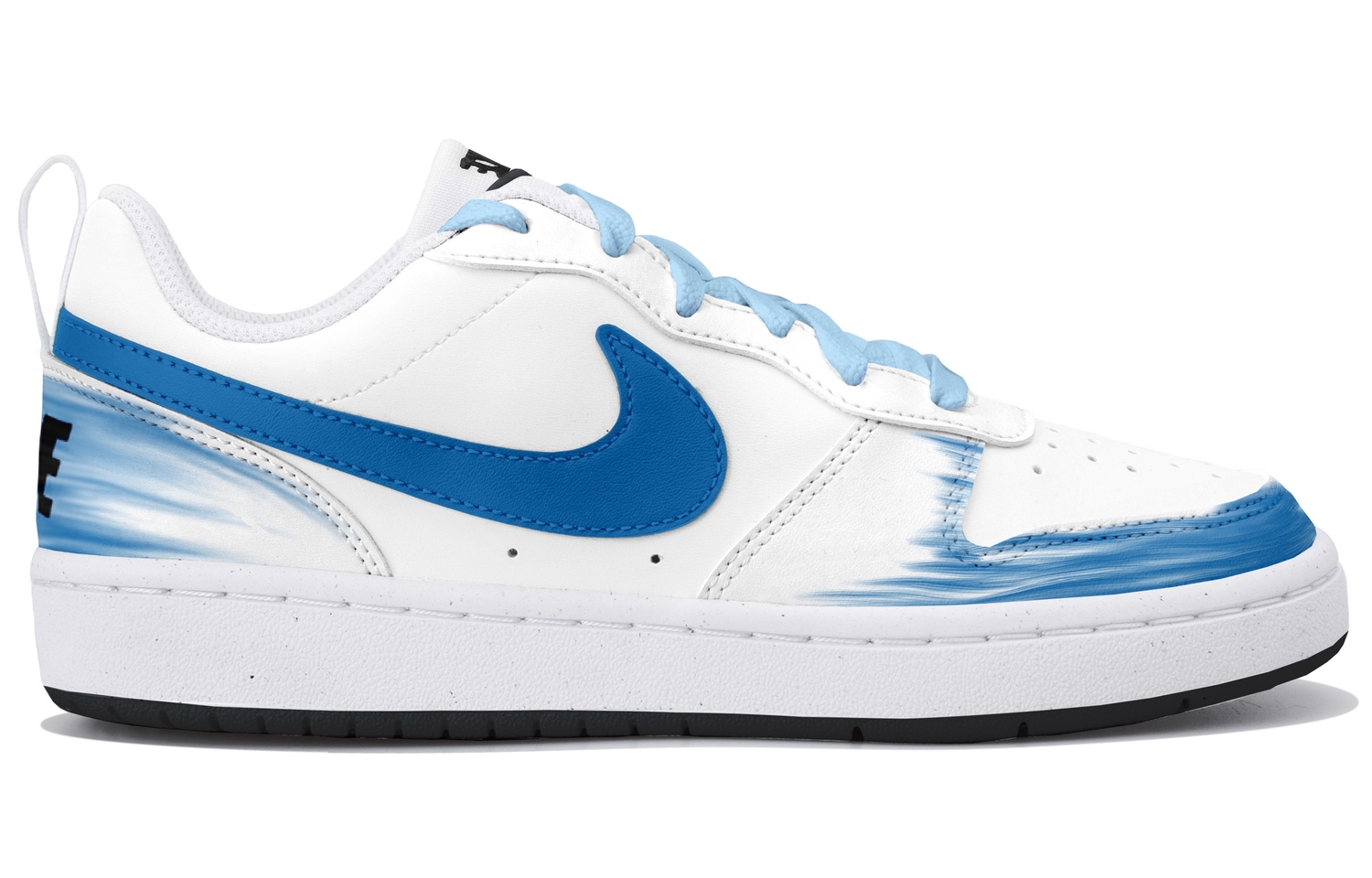 Nike Court Borough Low top Kids' Skateboarding Shoes White Blue Teenagers — фото 3