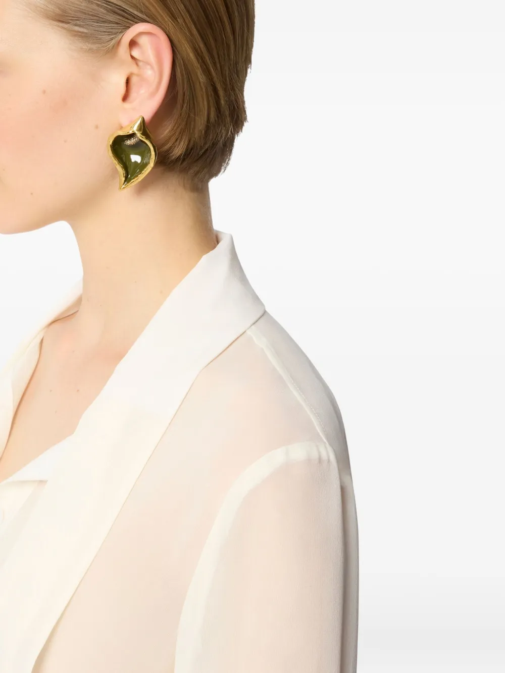 

Серьги-клипсы Calla Flower Nina Ricci, золотистый