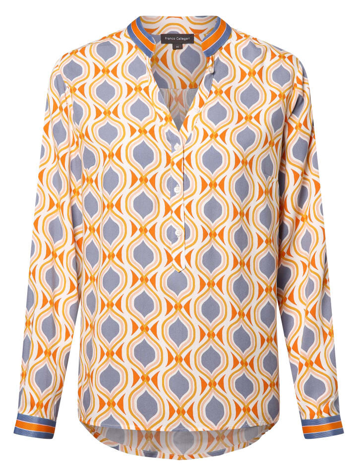 

Блуза Franco Callegari nshirt, цвет orange blue stone