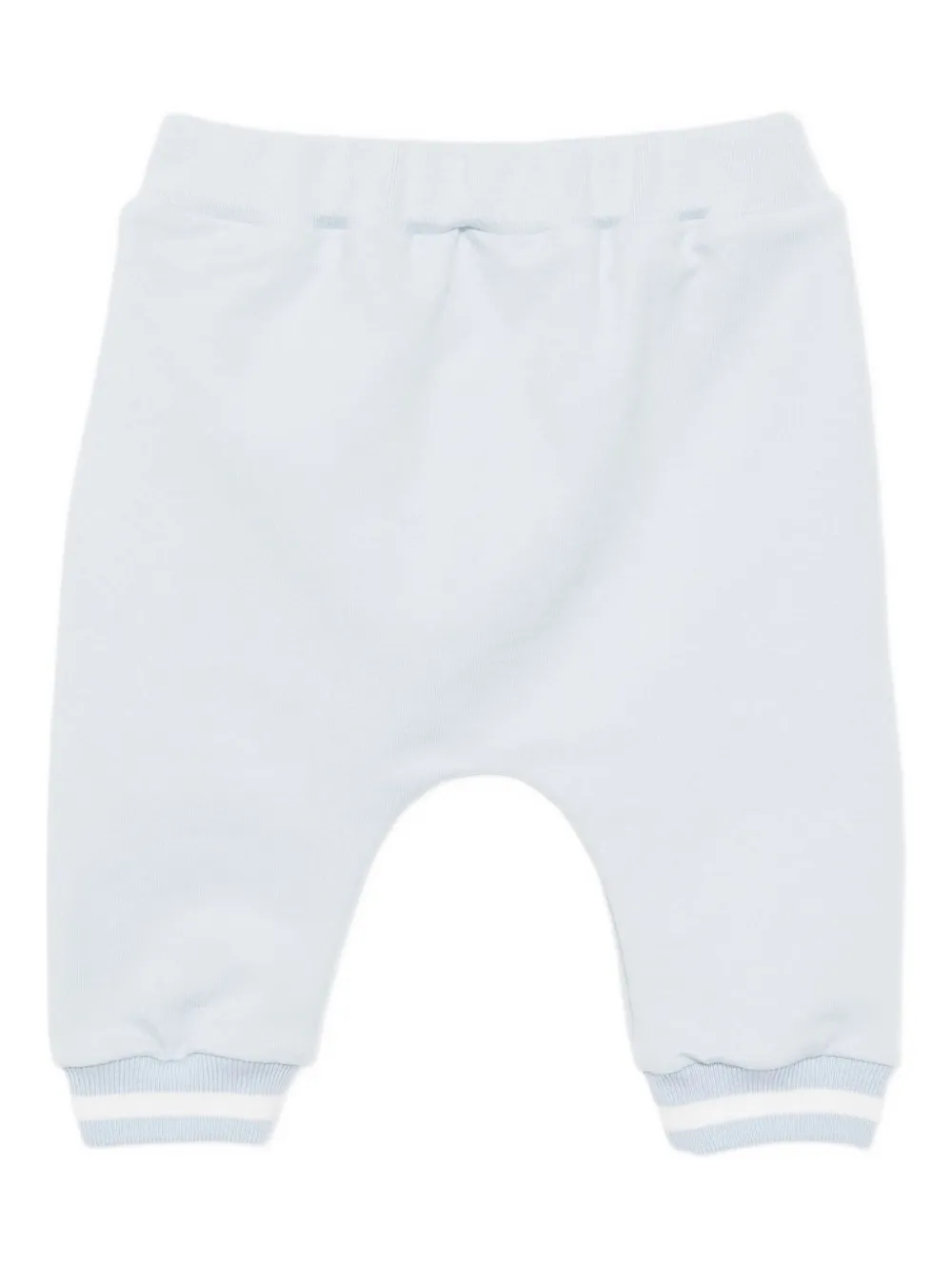 

Хлопковые брюки с вышитыми манжетами FENDI KIDS, синий