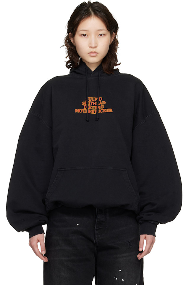 

Vetements Черная толстовка 'mf'