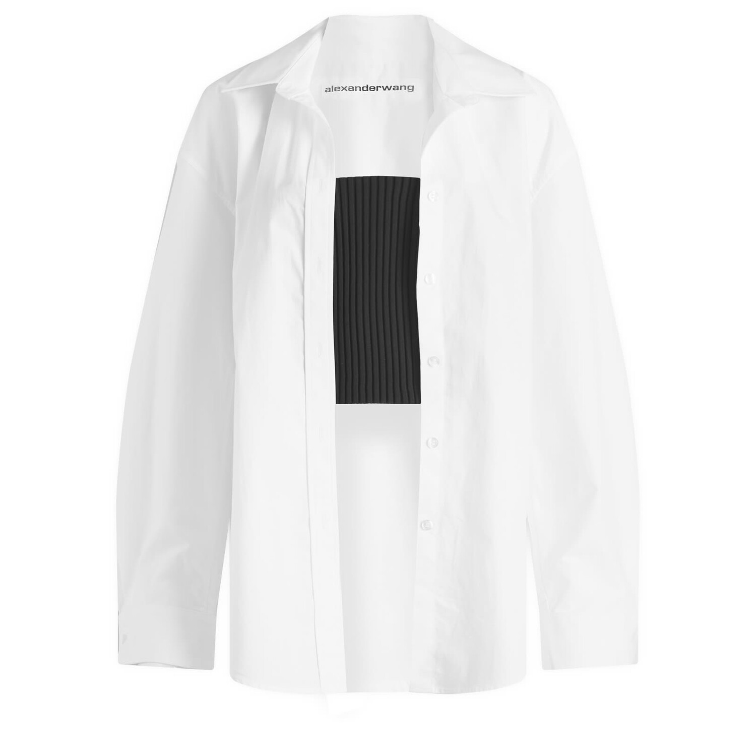 

Рубашка Alexander Wang Oversized Crop Top Shirt, белый