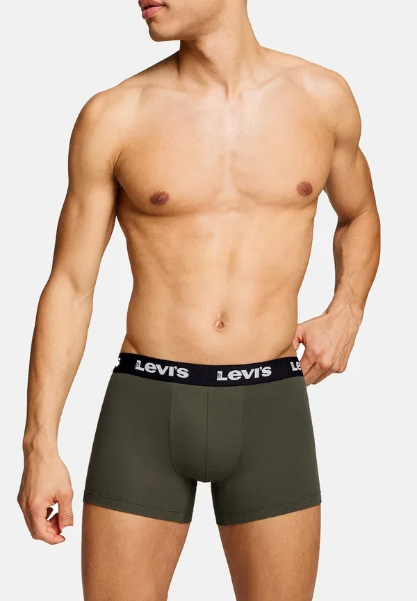 Трусы мужские Levis herren boxershorts repeat logo boxer unterwäsche pants 4 er pack trunks Levi'S, хаки