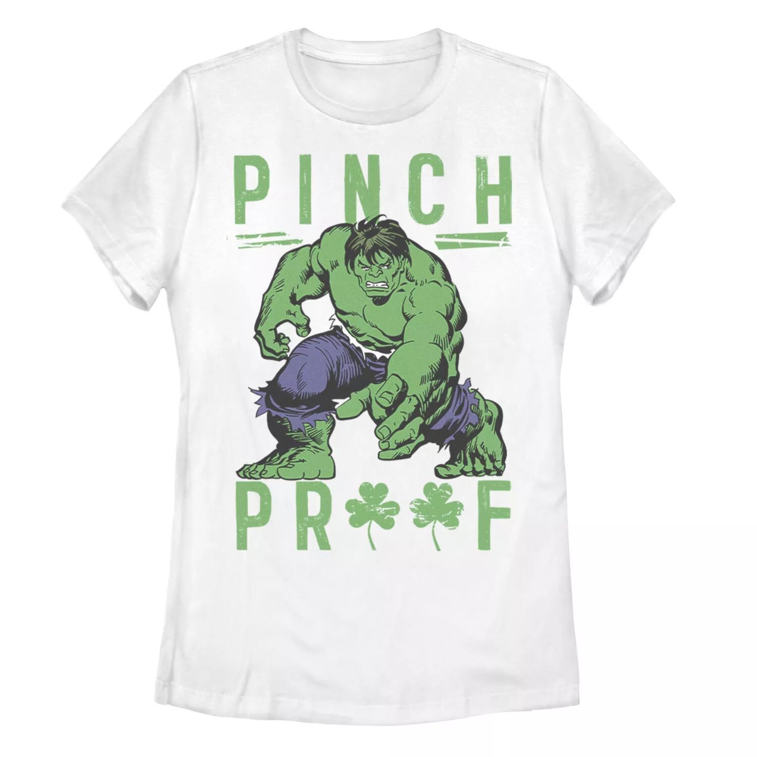 

Винтажная футболка с графическим рисунком Marvel Hulk St. Patty's для юниоров Licensed Character, белый