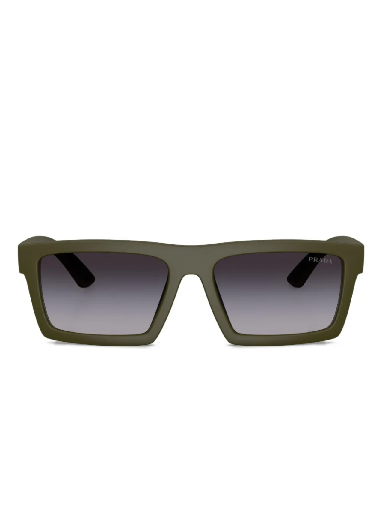 

Prada Linea Rossa rectangle-frame солнцезащитные очки, зеленый