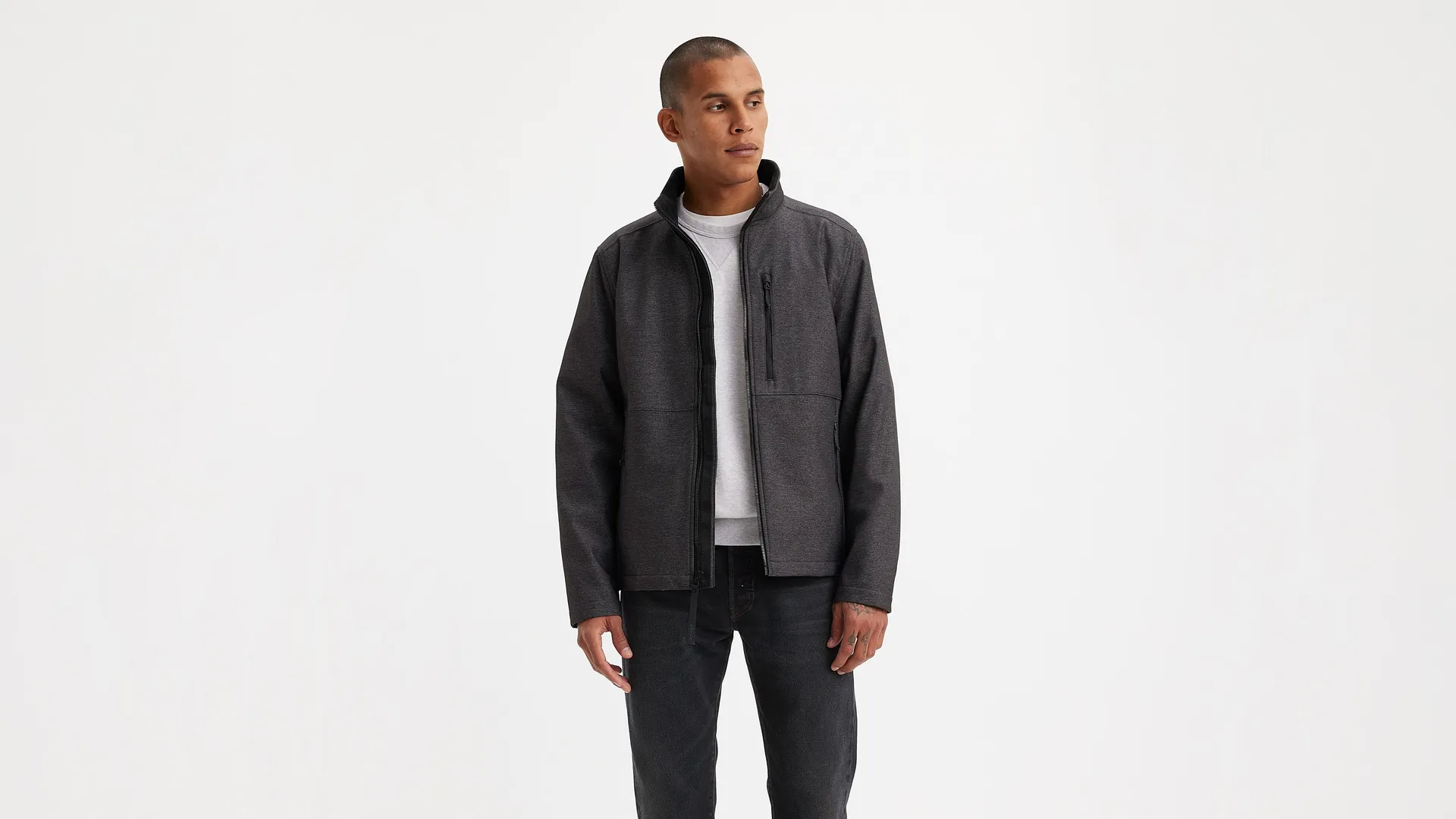 

Мягкая куртка с воротником-стойкой Levi's, серый