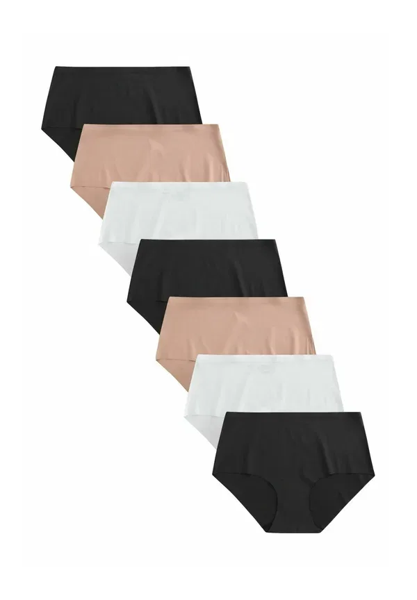Трусы Next Midi fit no vpl comfort knickers 7 pack, черный, белый, пастельно-розовый, нюд