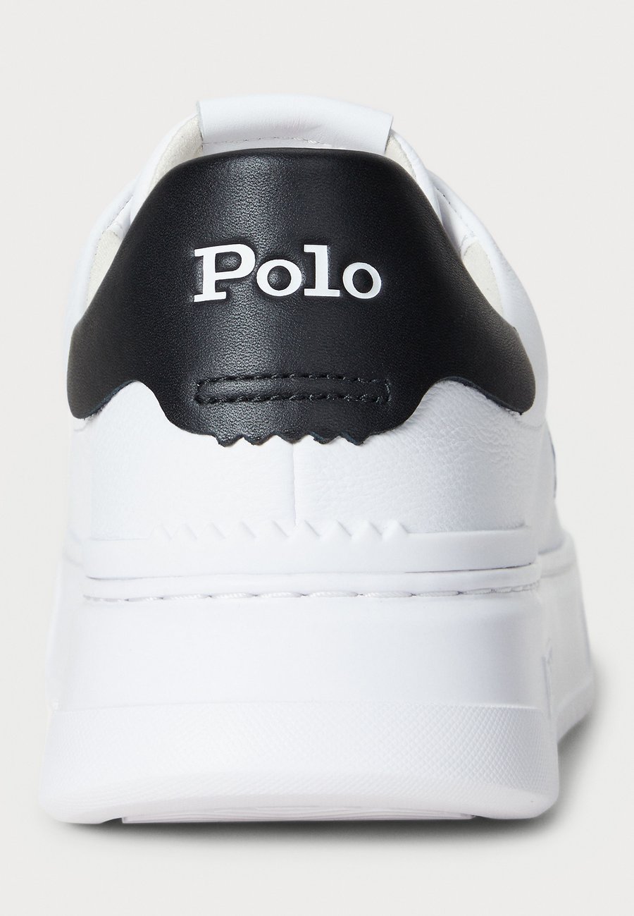 Кроссовки Polo Ralph Lauren RLITE COURT TUMBLED LEATHER SNEAKER, White/Black/White — фото 3