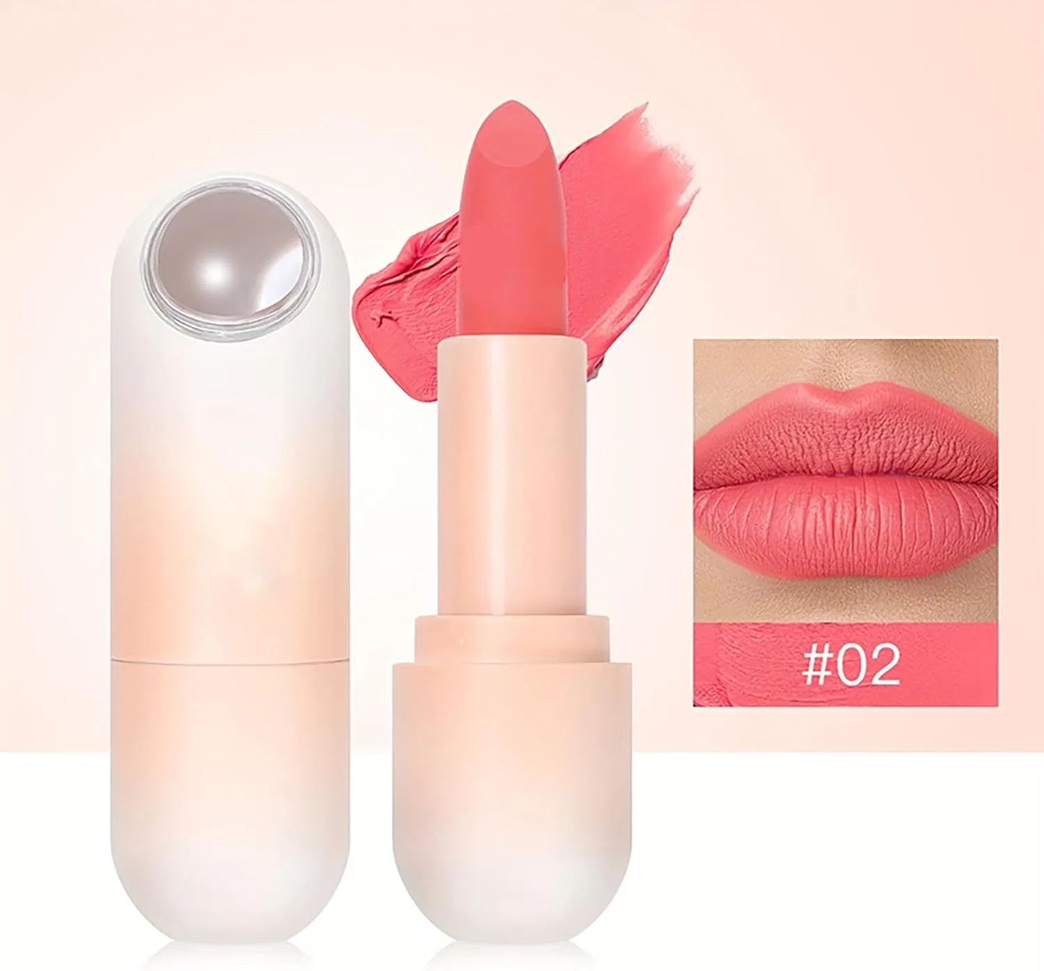 Матовый крем для губ Lip Cream, Mirror Tint, увлажняющий, 0.1 oz (3.6 g), цвет 02# — фото 2