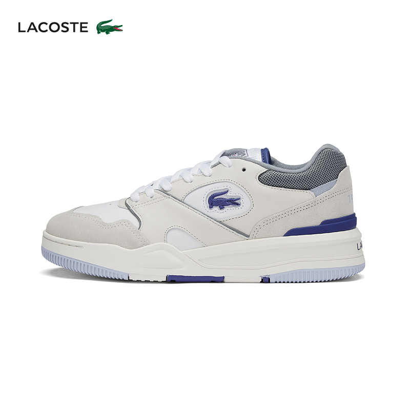 

Кроссовки мужские Lacoste повседневные, белый / голубой