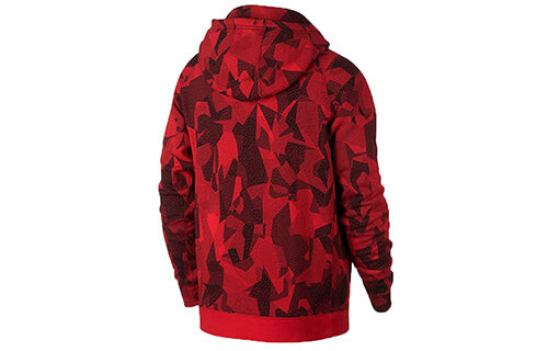 Куртка kyrie kyrie irving basketball sports fleece lined hoodie jacket red Nike, красный — фото 2