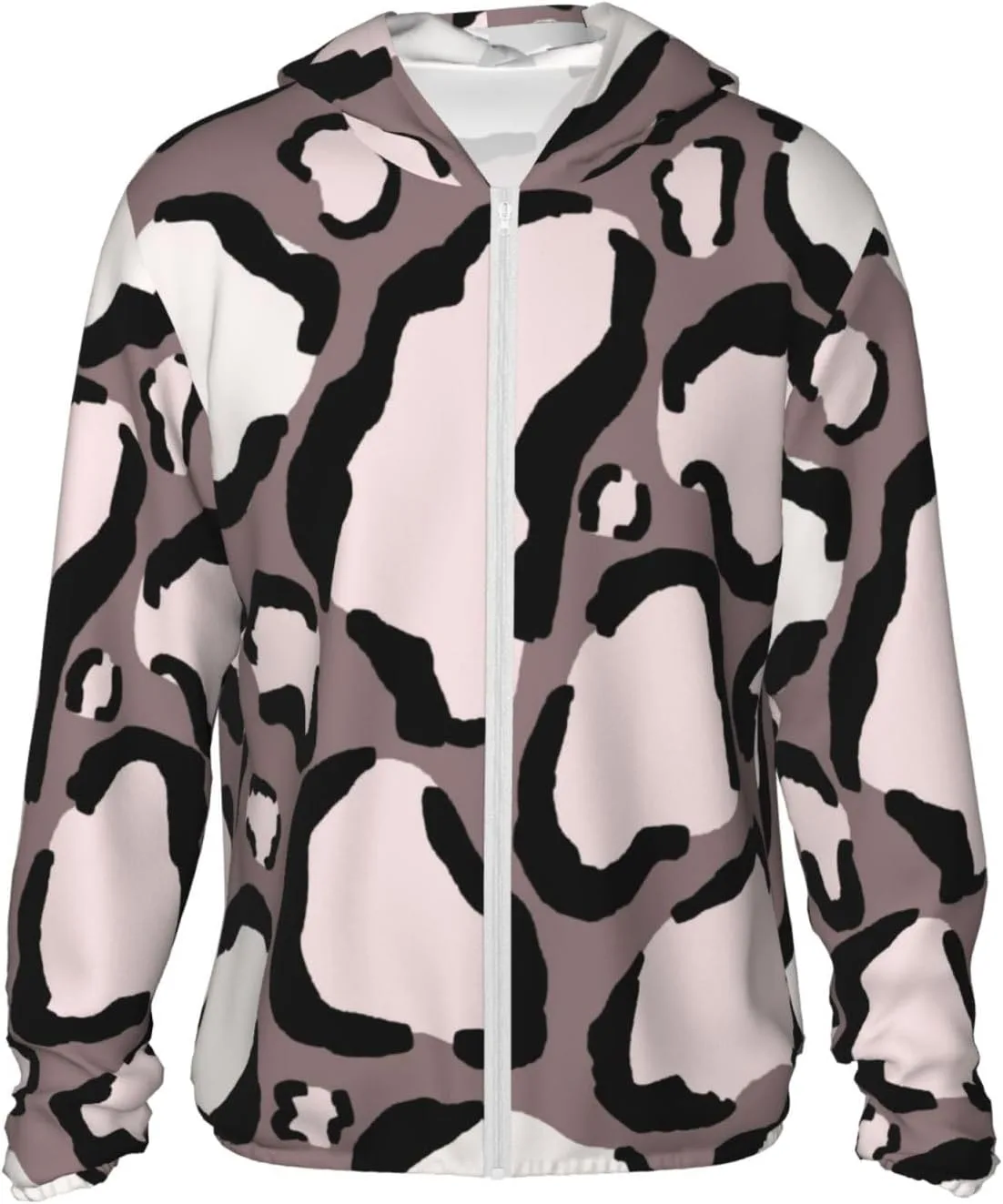 Толстовка с защитой от солнца Cheetah Print, легкая, с длинными рукавами и молнией
