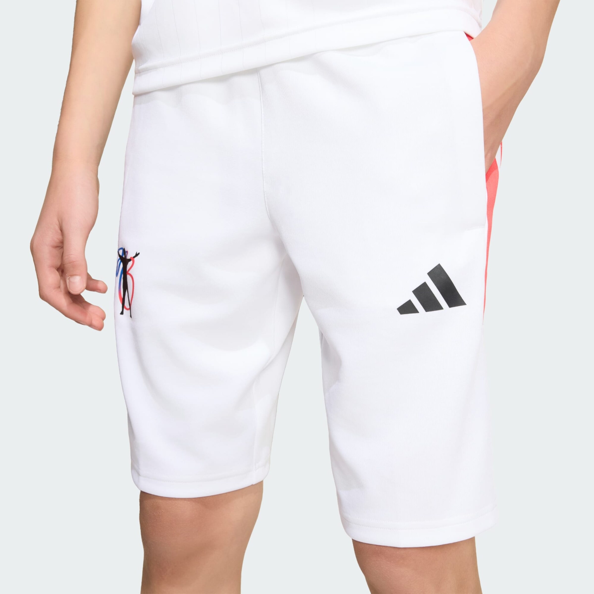 Adidas Performance Тренировочные шорты Regular 'Jude Bellingham' в белом цвете — фото 3