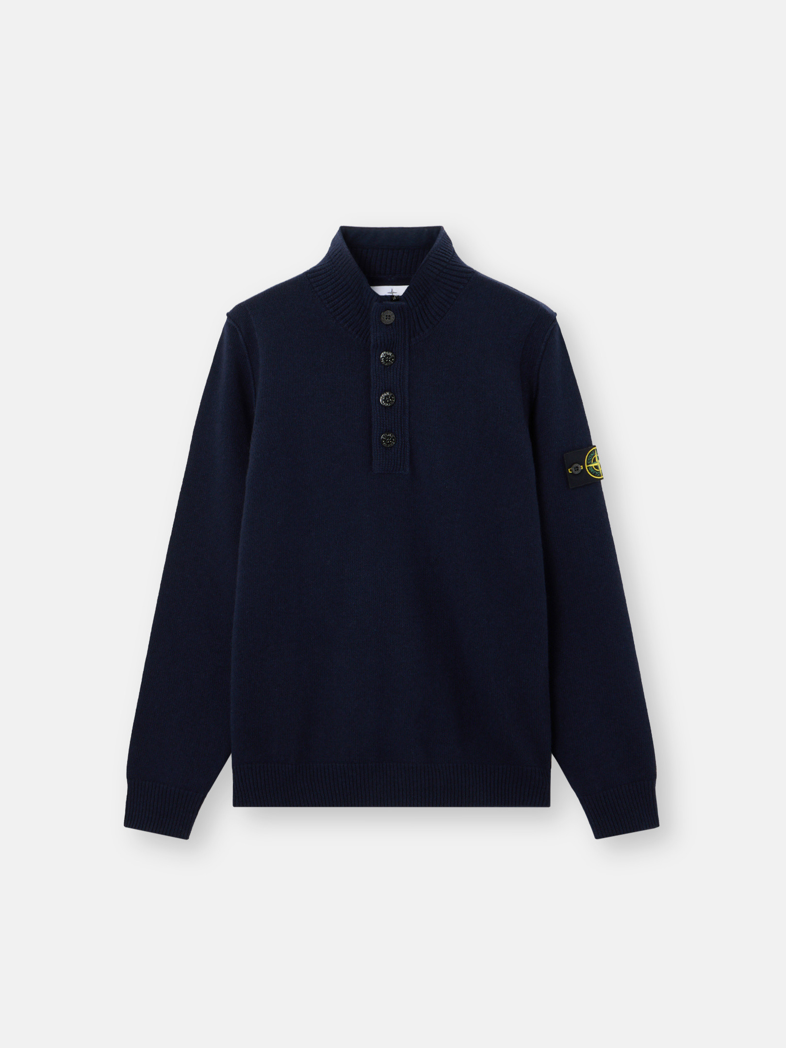 

Свитер с полумолнией и фетровой отделкой Stone Island 5100040 LAMBSWOOL, Navy Blue