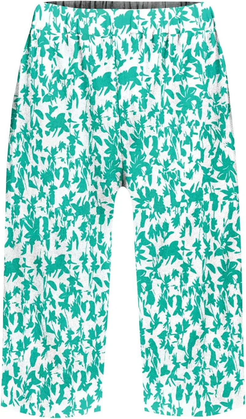 Шорты бермуды женские, cotton linen, high waist, Oi360-light Blue — фото 3