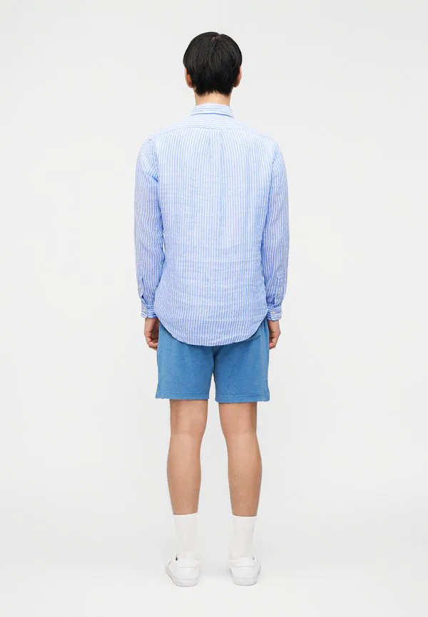 Рубашка из льна в полоску, сшитая на заказ. Polo Ralph Lauren, Blue/White — фото 3