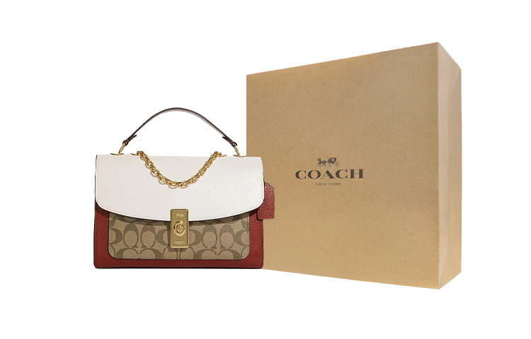 

COACH Кожаная сумка через плечо среднего размера