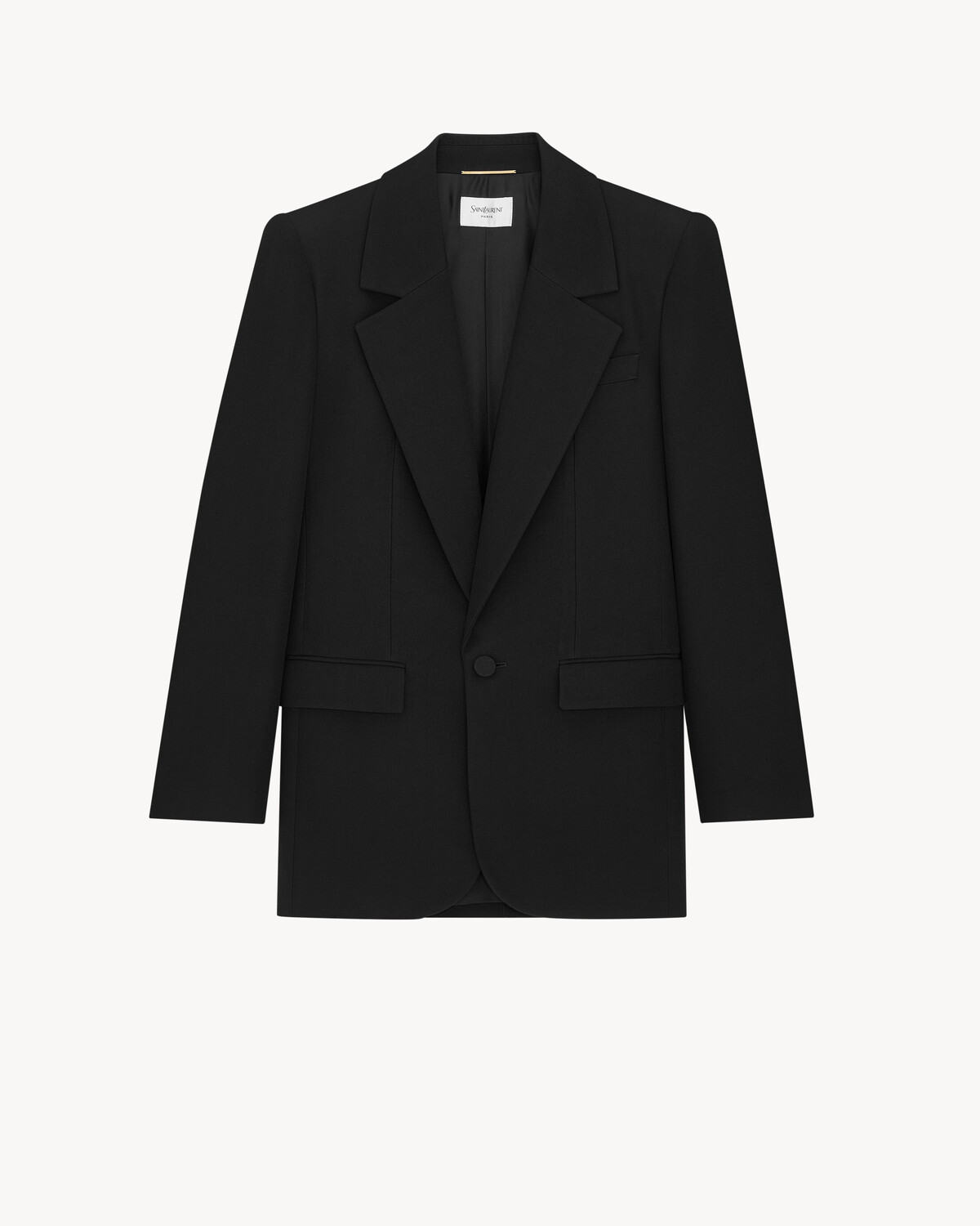 

Жакет из ткани ГРАН ДЕ ПУДР Saint Laurent, черный